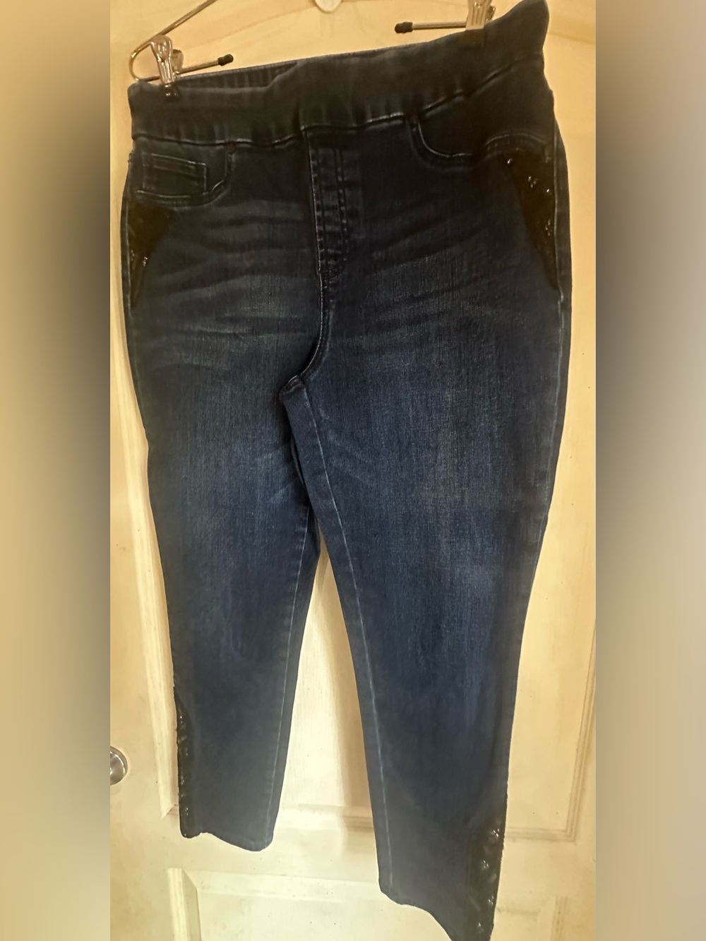 Chico’s Pull On Jegging Ankle Sequin Size 10R